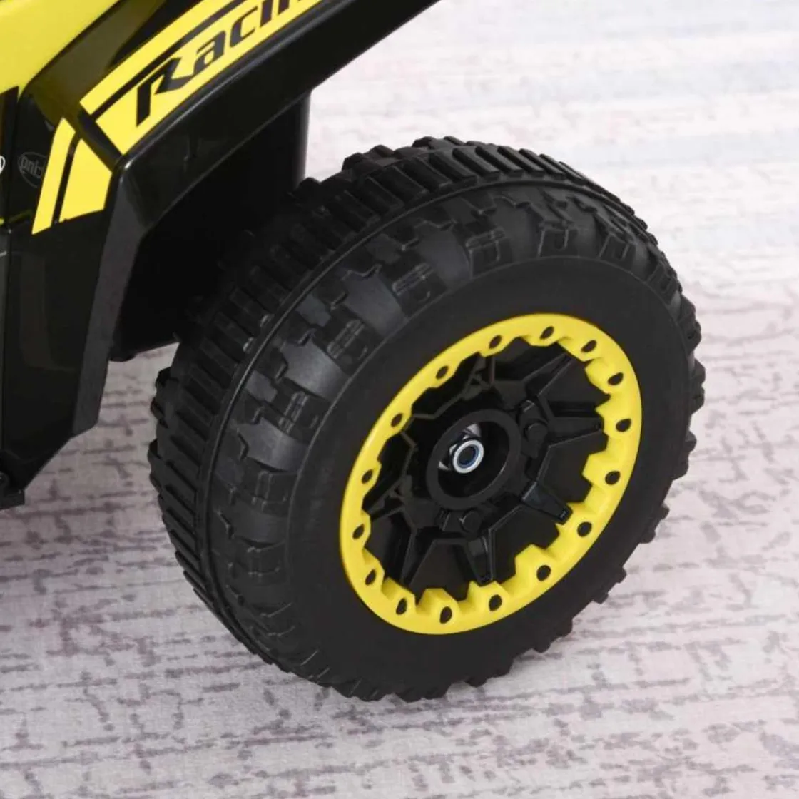 Homcom - Andador Quad Cuatrimoto Amarillo* Vehículos De Batería O A Pedales