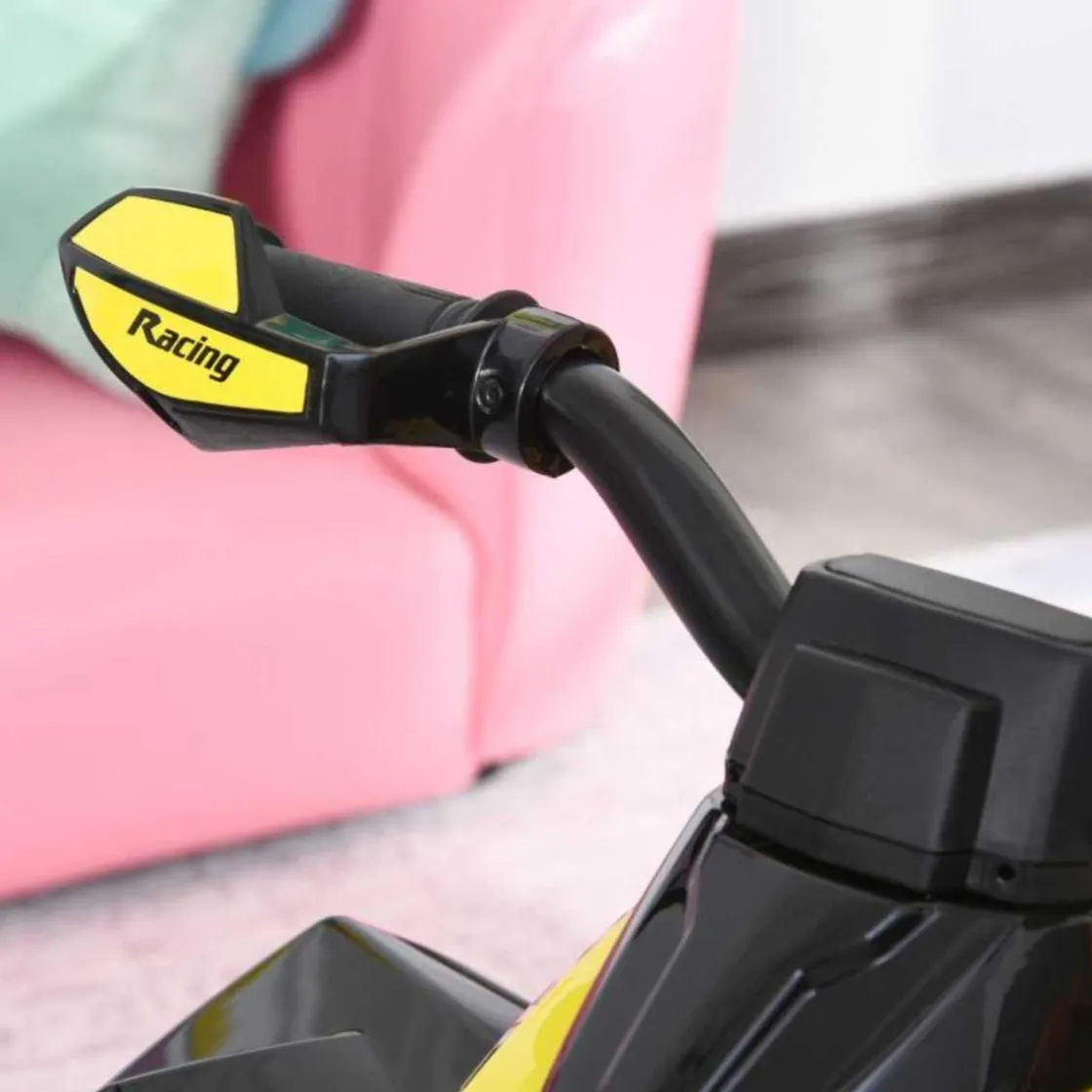 Homcom - Andador Quad Cuatrimoto Amarillo* Vehículos De Batería O A Pedales