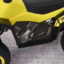 Homcom - Andador Quad Cuatrimoto Amarillo* Vehículos De Batería O A Pedales