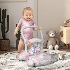 AIYAPLAY Homcom - Andador Rosa para bebés* Entretenimiento·Andadores