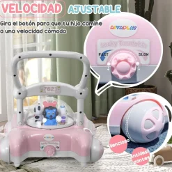 AIYAPLAY Homcom - Andador Rosa para bebés* Entretenimiento·Andadores