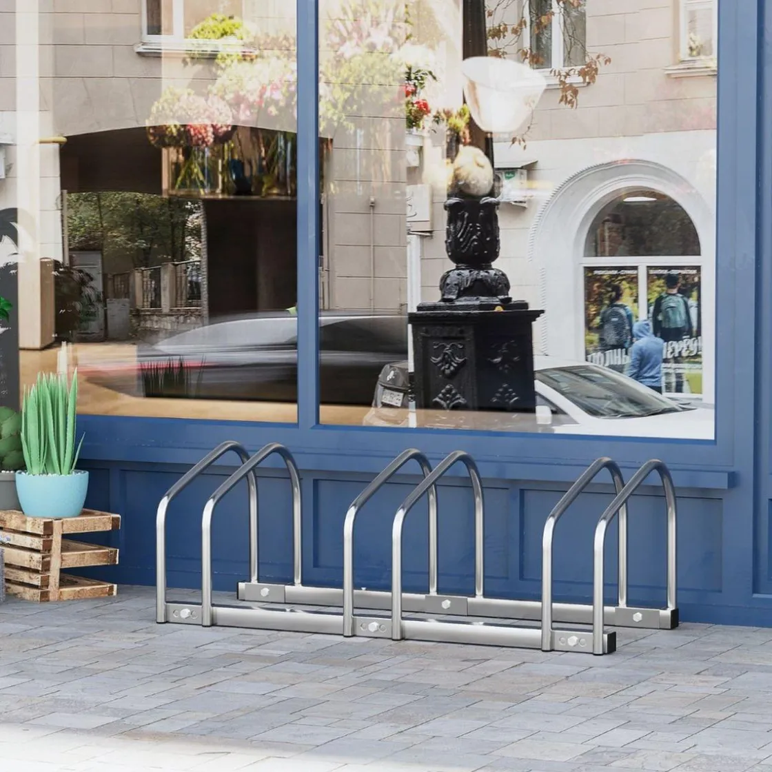 Homcom - Aparcamiento para 3 bicicletas Plata* Bicicletas