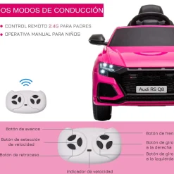 Homcom - Audi RS Q8 Batería con control remoto* Vehículos De Batería O A Pedales