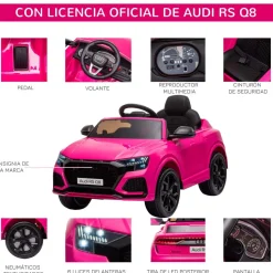 Homcom - Audi RS Q8 Batería con control remoto* Vehículos De Batería O A Pedales