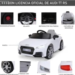 Homcom - Audi TT eléctrico blanco