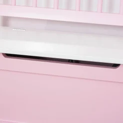 Homcom - Baúl para juguetes Madera Rosa