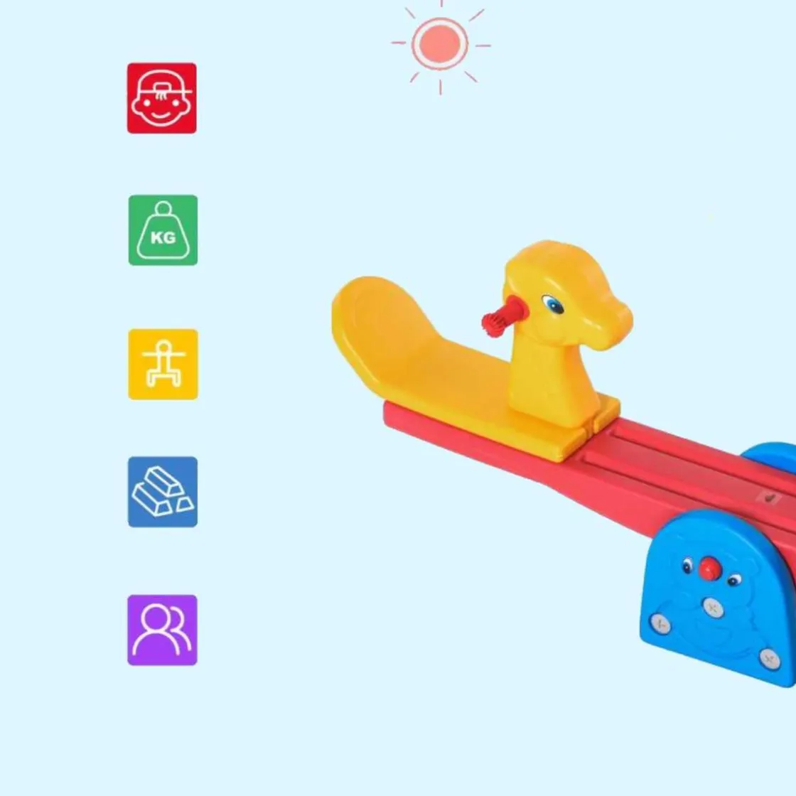 Homcom - Balancín para Niños con Respaldo