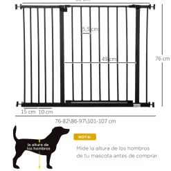 Homcom - Barrera seguridad para mascotas