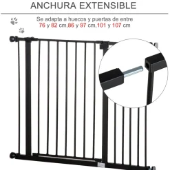 Homcom - Barrera seguridad para mascotas