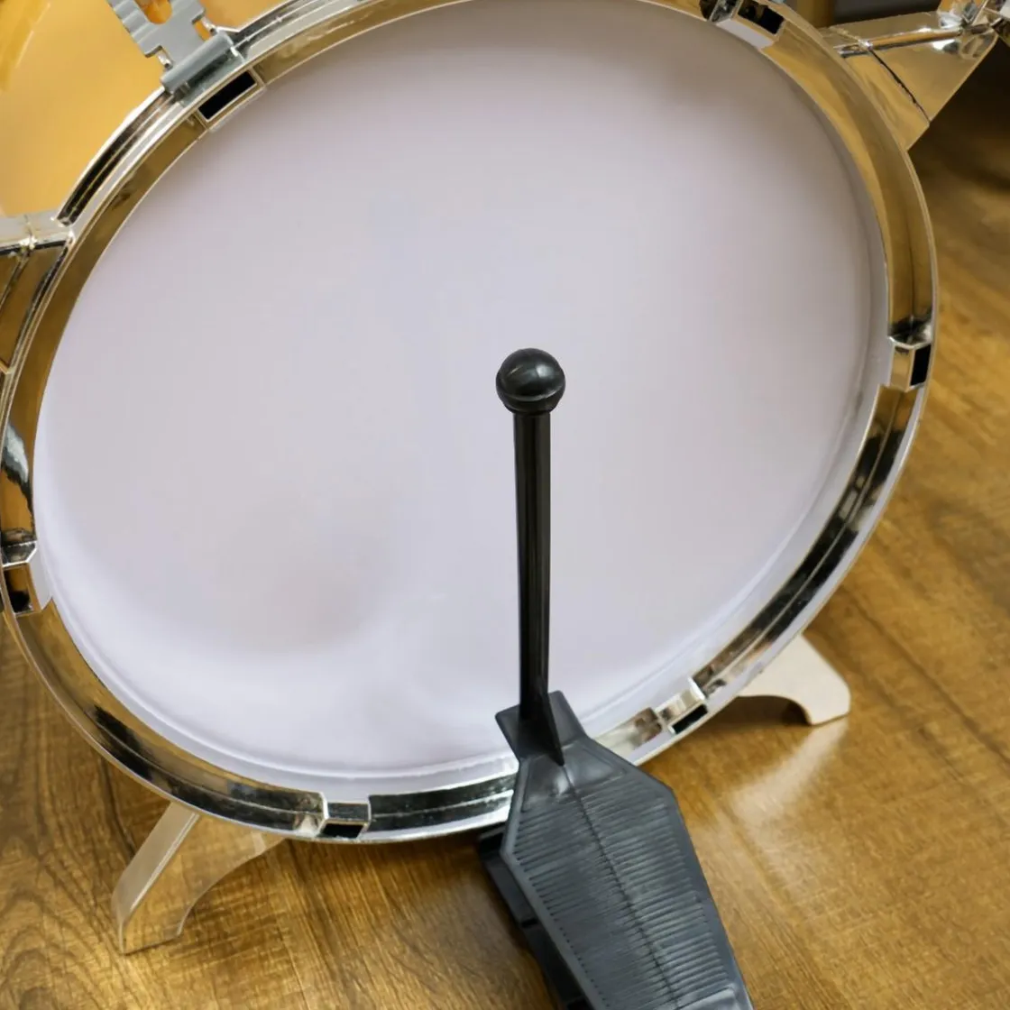 AIYAPLAY Homcom - Batería infantil 6 piezas con taburete Dorado* Música|Electrónicos