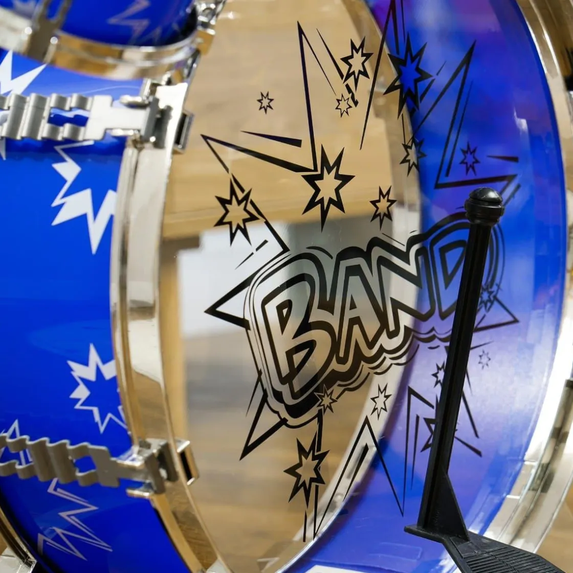 AIYAPLAY Homcom - Batería infantil 7 piezas con taburete Azul* Música|Electrónicos