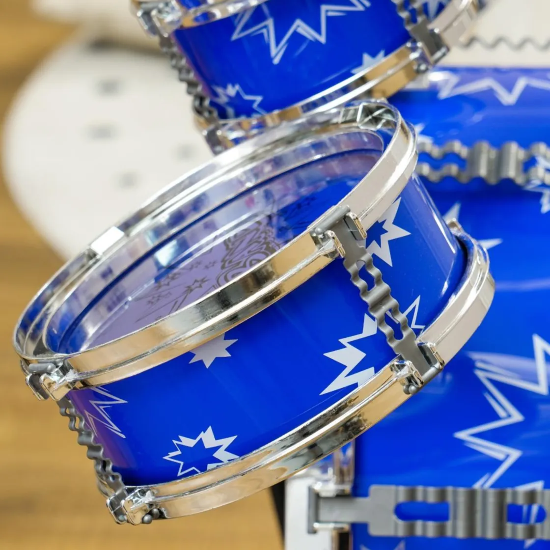 AIYAPLAY Homcom - Batería infantil 7 piezas con taburete Azul* Música|Electrónicos