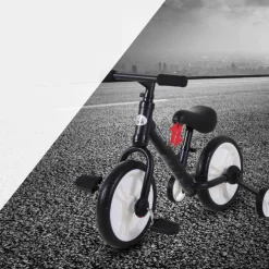 Homcom - Bicicleta de Equilibrio con Pedales Negra* Motos Y Triciclos