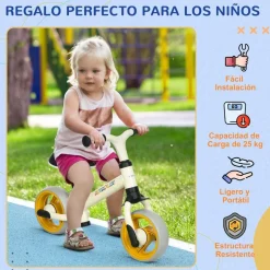 AIYAPLAY Homcom - Bicicleta Equilibrio ajustable Blanco