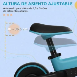 Homcom - Bicicleta sin pedales azul