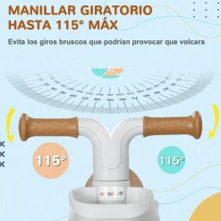 AIYAPLAY Homcom - Bicicleta sin pedales Blanco* Motos Y Triciclos