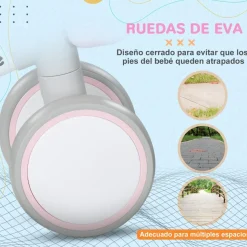 AIYAPLAY Homcom - Bicicleta sin pedales Rosa* Motos Y Triciclos