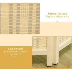 Homcom - Biombo de bambú 4 paneles* Estilo De Vida