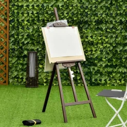 Homcom - Caballete de madera con trípode Marrón* Arte Y Manualidades