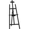 Homcom - Caballete de madera con trípode Negro