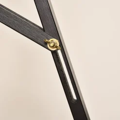 Homcom - Caballete de madera con trípode Negro