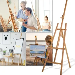 Homcom - Caballete de pintura de madera