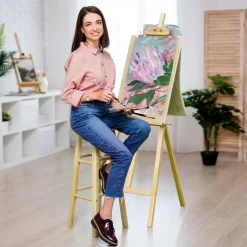 Homcom - Caballete de pintura de madera* Arte Y Manualidades