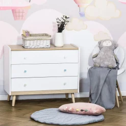 Homcom - Cajonera infantil con 3 cajones