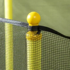 Homcom - Cama elástica con red de seguridad Ø110 cm negro