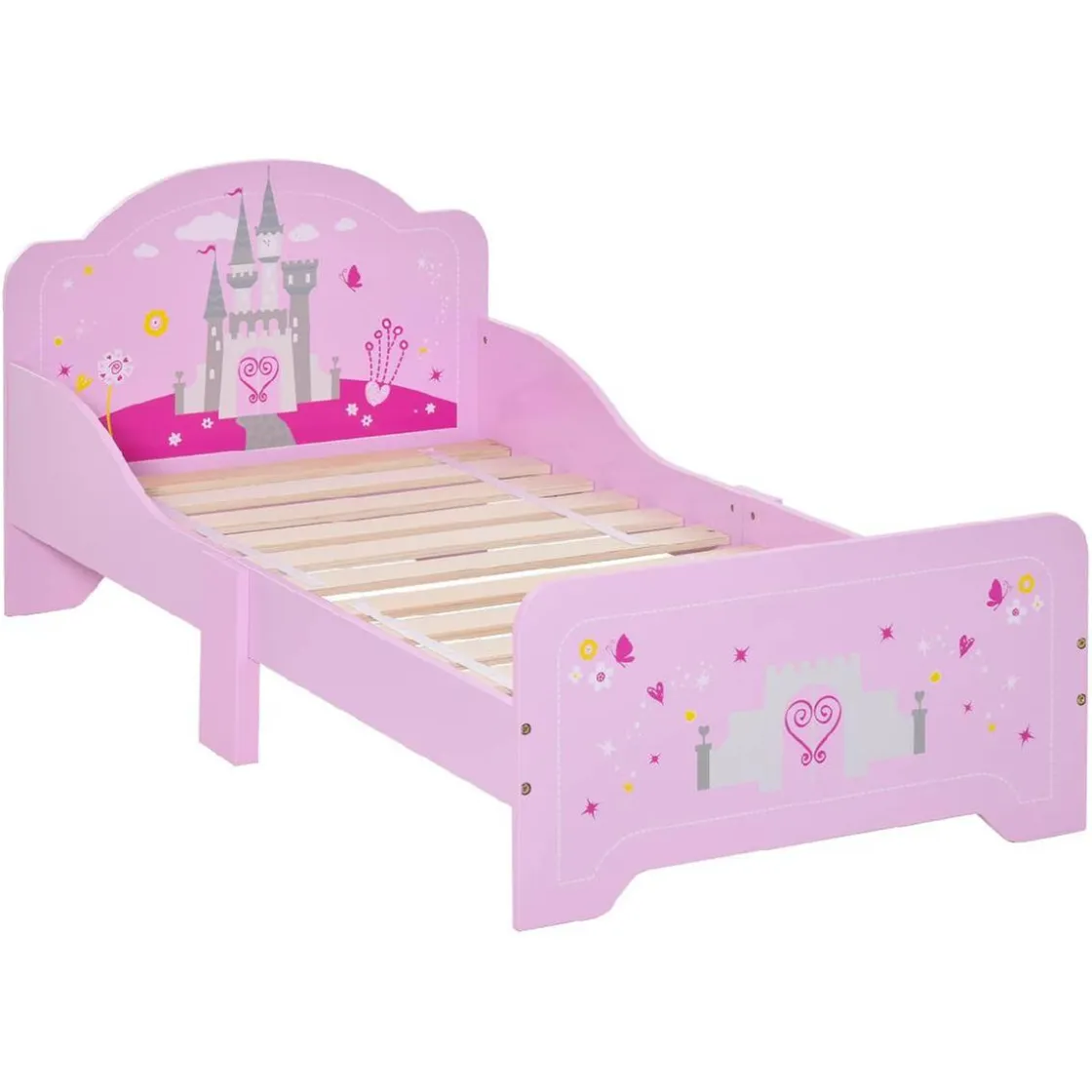 Homcom - Cama infantil 3-6 años color rosa* Estilo De Vida
