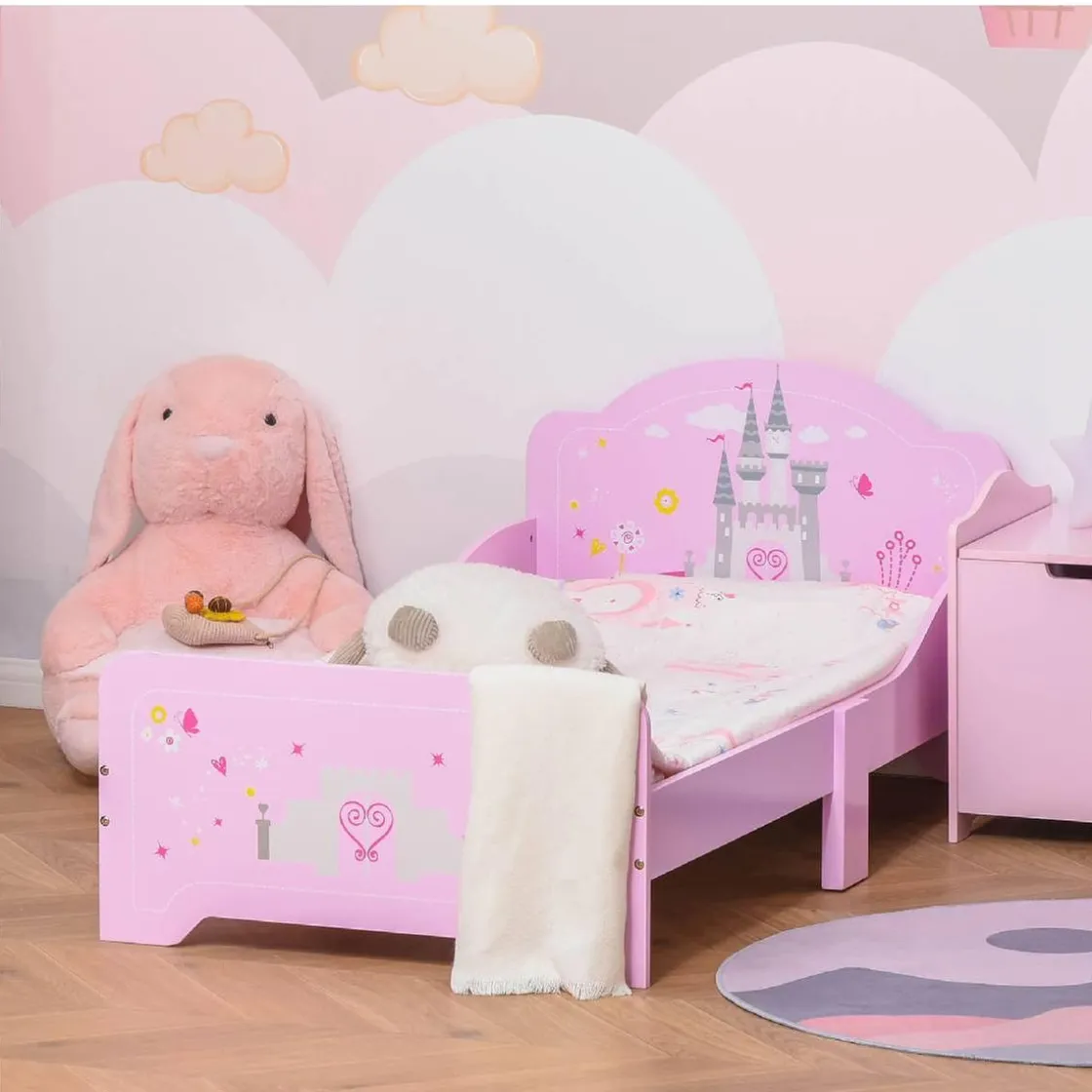 Homcom - Cama infantil 3-6 años color rosa* Estilo De Vida