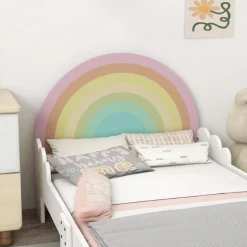 Homcom - Cama infantil arcoíris Rosa