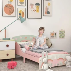 Homcom - Cama infantil Montañas Rosa* Estilo De Vida