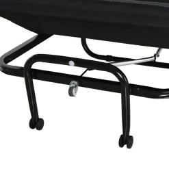 Homcom - Cama plegable con cabecera ajustable Negro