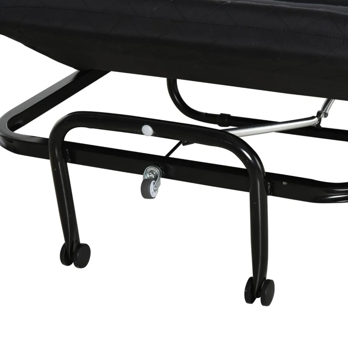 Homcom - Cama plegable con cabecera ajustable Negro