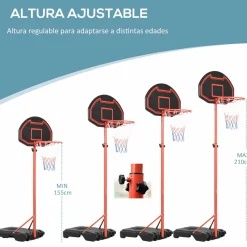 Homcom - Canasta baloncesto ajustable con base* Deportes