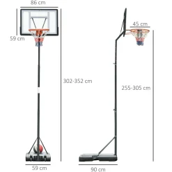 Homcom - Canasta completa de baloncesto* Deportes