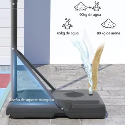 Homcom - Canasta completa baloncesto con base 365 cm* Deportes