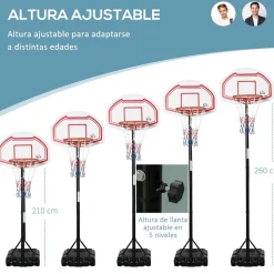 Homcom - Canasta completa baloncesto con base 314 cm* Deportes