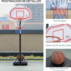 Homcom - Canasta completa baloncesto con base 314 cm* Deportes