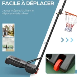 Homcom - Canasta de baloncesto de pie ajustable de 295-261 cm* Deportes