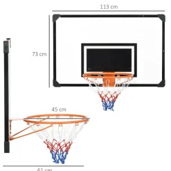 Homcom - Canasta de baloncesto con red