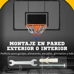 Homcom - Canasta de baloncesto con red