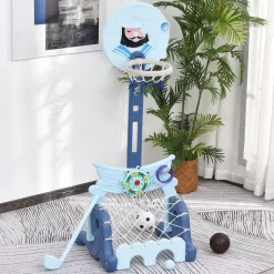 Homcom - Canasta de baloncesto 4 en 1