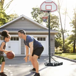 Homcom - Canasta de baloncesto de pie ajustable de 194-249 cm