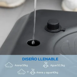 SPORTNOW Homcom - Canasta de baloncesto acero Negro