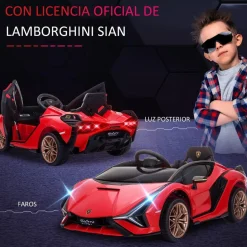 Homcom - Coche de batería Lamborghini con mando a distancia* Vehículos De Batería O A Pedales