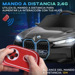 Homcom - Coche elécrico BMW i4 Negro