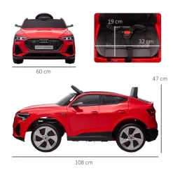 Homcom - Coche eléctrico Audi e-tron* Vehículos De Batería O A Pedales