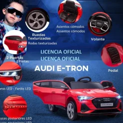 Homcom - Coche eléctrico Audi e-tron* Vehículos De Batería O A Pedales